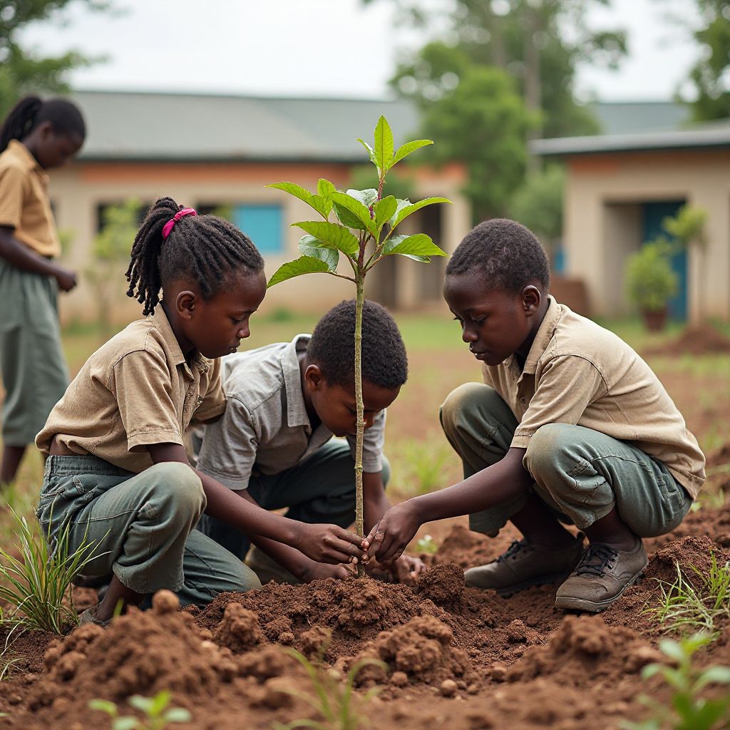 Awọn ọmọ ile-iwe ti o kopa ninu eto alawọ ewe